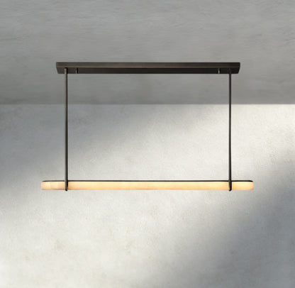 Audubon Alabaster Single Bar Linear Chandelier