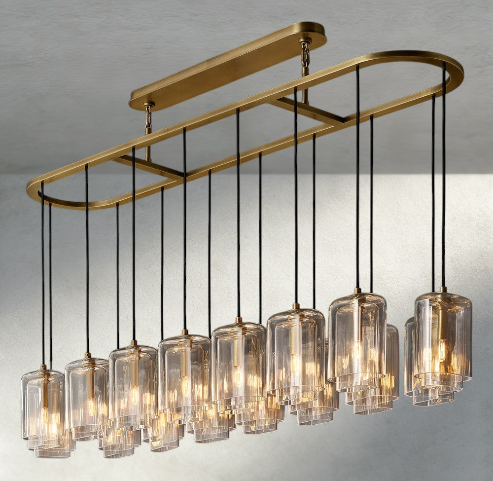 Lacour Clear Glass Linear Chandelier