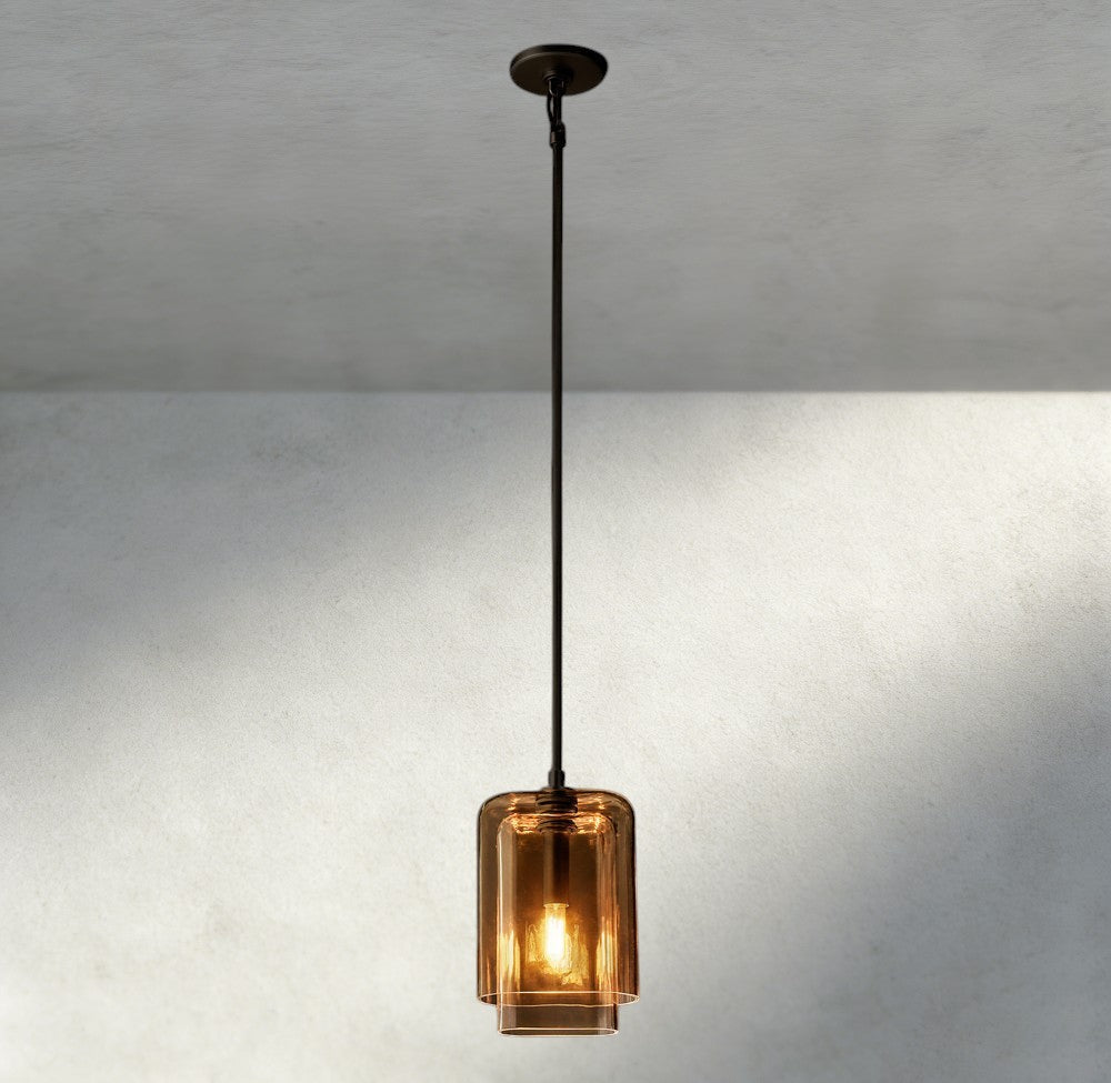 Lacour Amber Glass Pendant