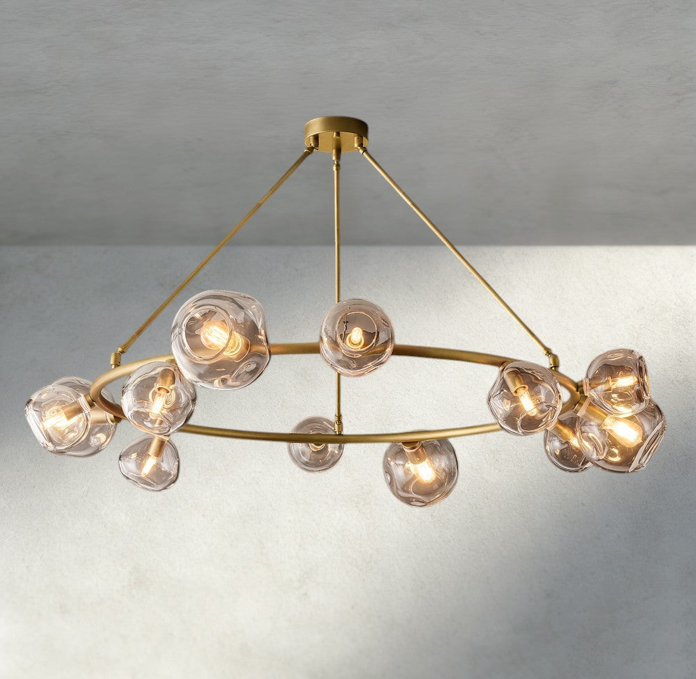 Bubble Clear Glass Round Chandelier