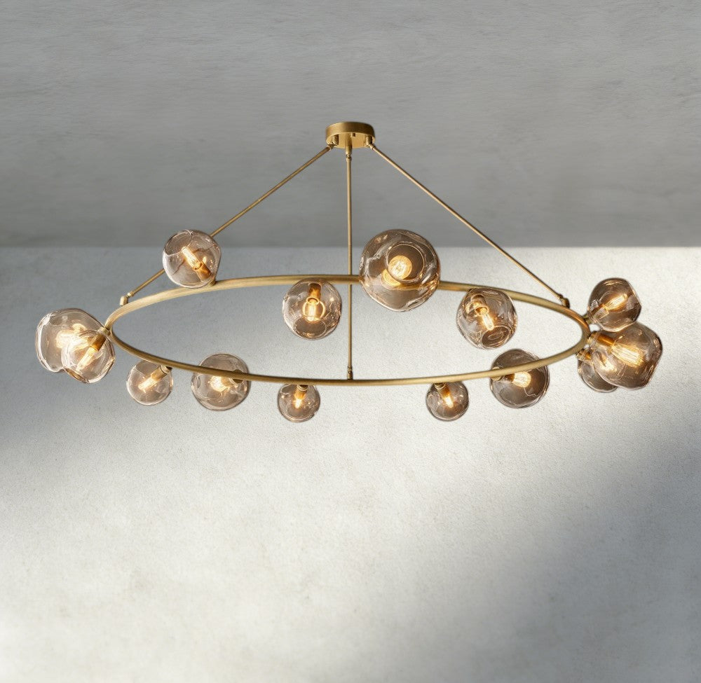Bubble Clear Glass Round Chandelier