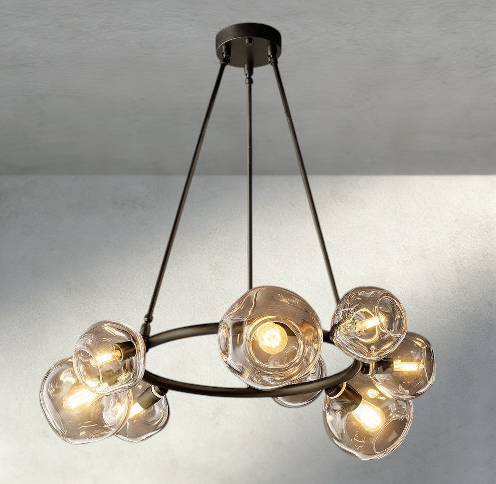Bubble Clear Glass Round Chandelier