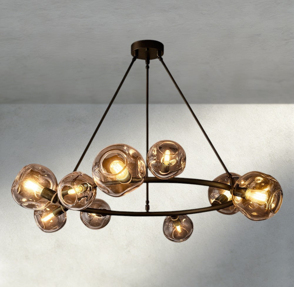 Bubble Clear Glass Round Chandelier