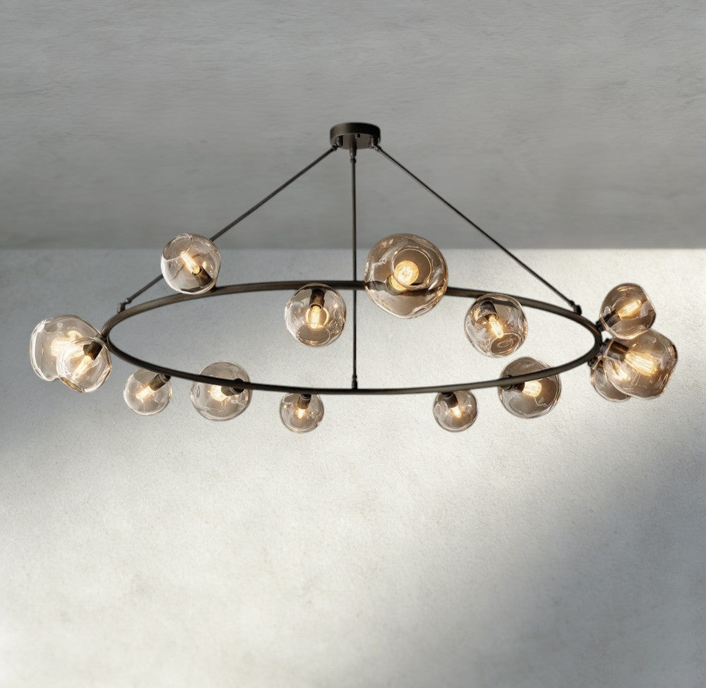 Bubble Clear Glass Round Chandelier