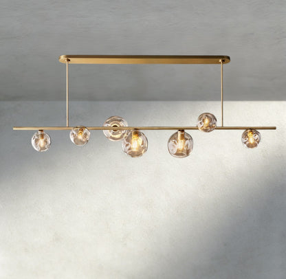 Bubble Clear Glass Linear Chandelier