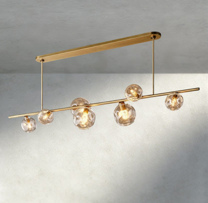 Bubble Clear Glass Linear Chandelier