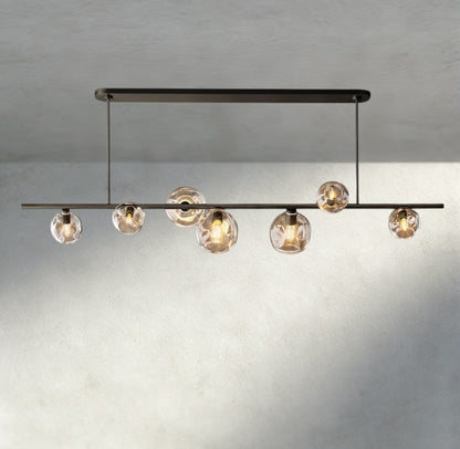 Bubble Clear Glass Linear Chandelier