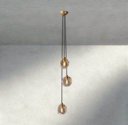 Bubble Clear Glass Cascade Pendant
