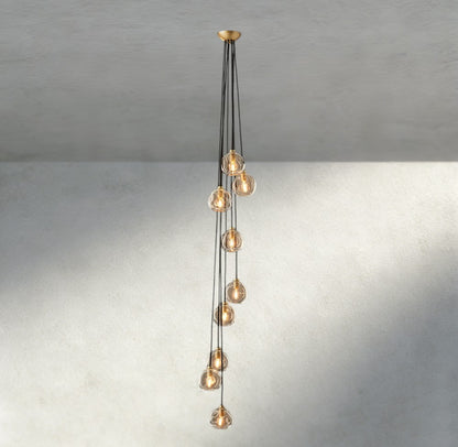 Bubble Clear Glass Cascade Pendant