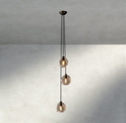 Bubble Clear Glass Cascade Pendant