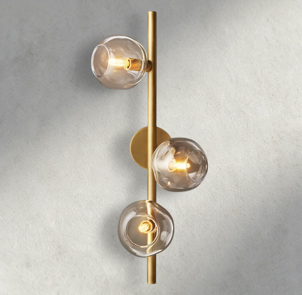 Bubble Clear Glass Cascade Sconce