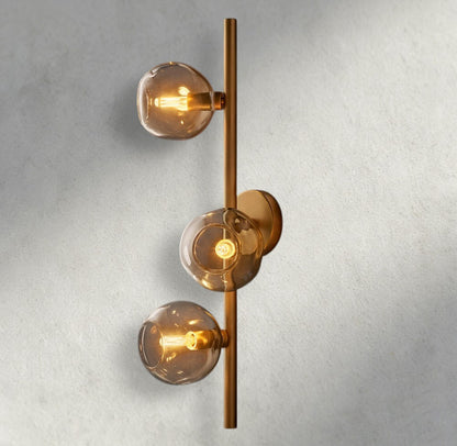 Bubble Smoke Glass Cascade Sconce