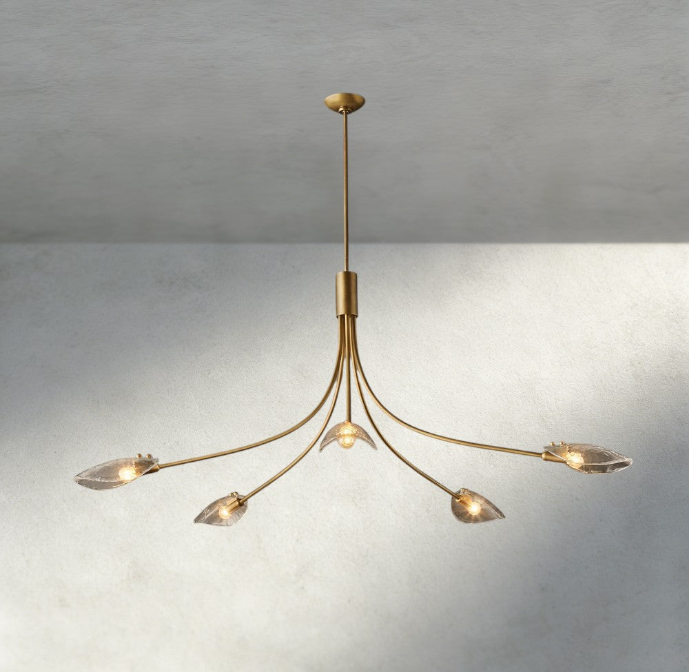 Shell Clear Glass Chandelier