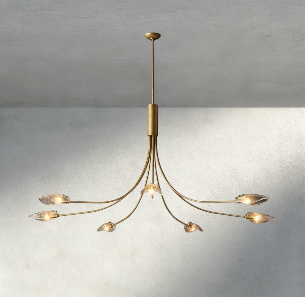 Shell Clear Glass Chandelier