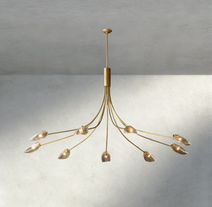 Shell Clear Glass Chandelier