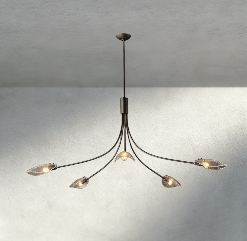 Shell Clear Glass Chandelier