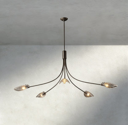 Shell Clear Glass Chandelier