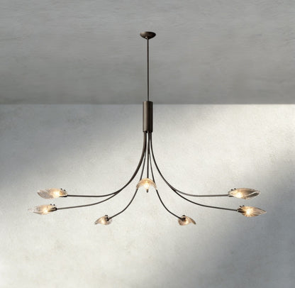 Shell Clear Glass Chandelier