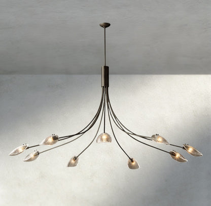 Shell Clear Glass Chandelier