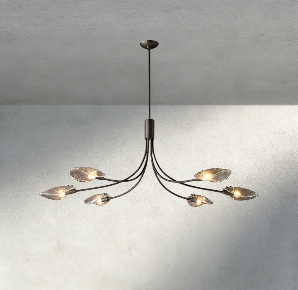 Shell Clear Glass Chandelier