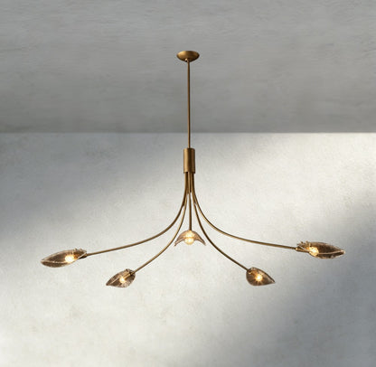Shell Smoke Glass Chandelier