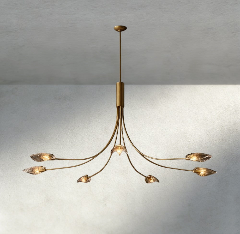 Shell Smoke Glass Chandelier
