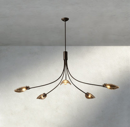 Shell Smoke Glass Chandelier