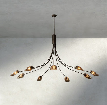 Shell Smoke Glass Chandelier
