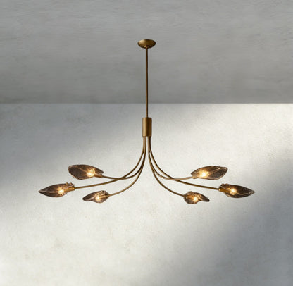 Shell Smoke Glass Chandelier