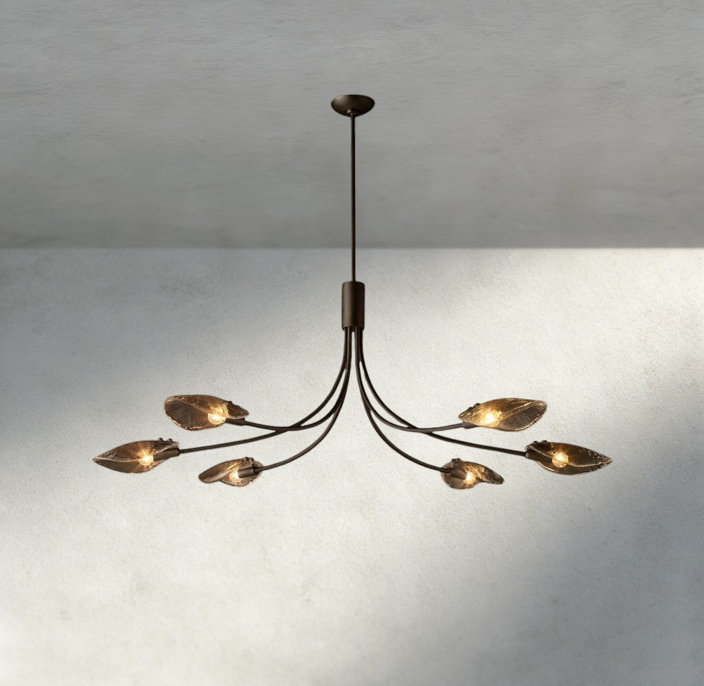 Shell Smoke Glass Chandelier