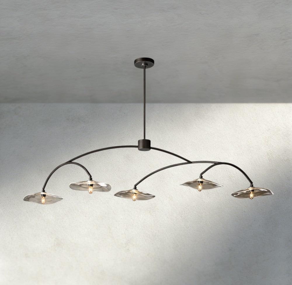 Lily Clear Glass Linear Chandelier