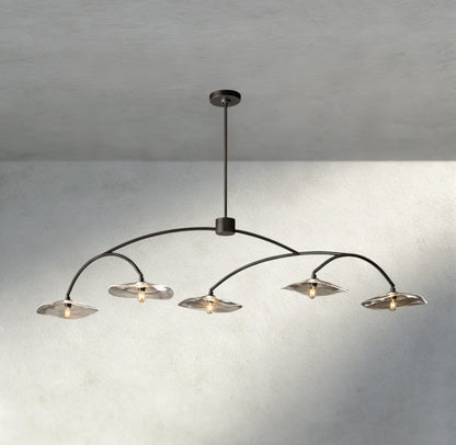 Lily Clear Glass Linear Chandelier