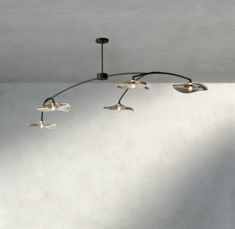 Lily Clear Glass Linear Chandelier