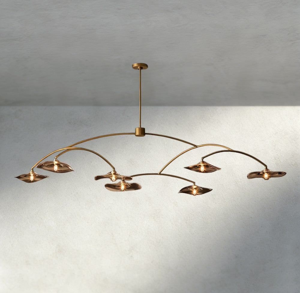 Lily Smoke Glass Round Chandelier