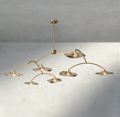 Lily Smoke Glass Round Chandelier