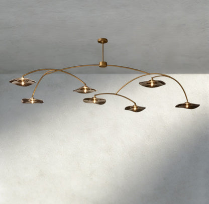 Lily Smoke Glass Round Chandelier