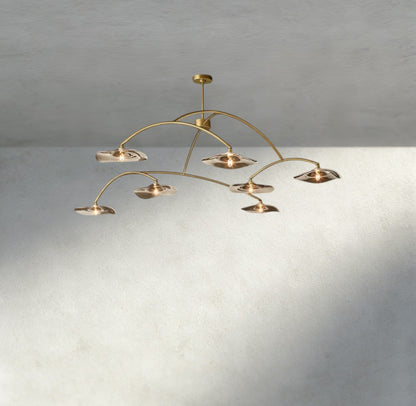 Lily Smoke Glass Round Chandelier