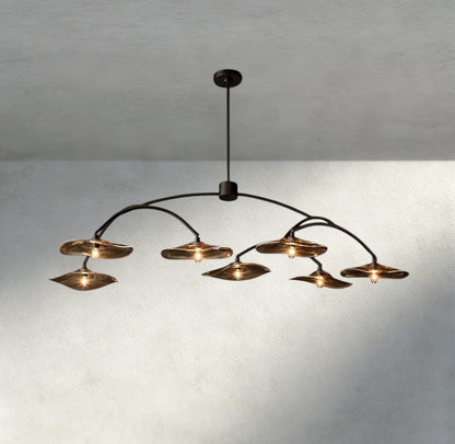 Lily Smoke Glass Round Chandelier