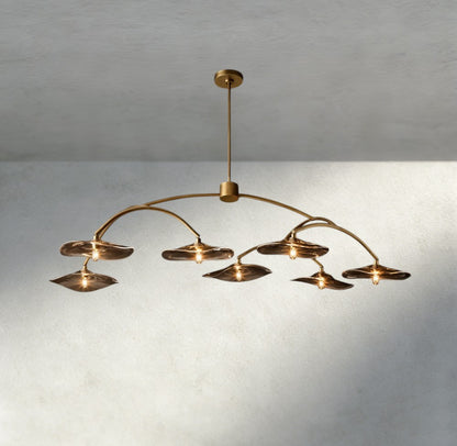 Lily Smoke Glass Round Chandelier