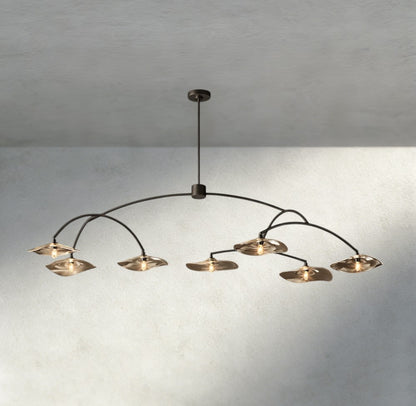 Lily Smoke Glass Round Chandelier