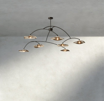 Lily Smoke Glass Round Chandelier
