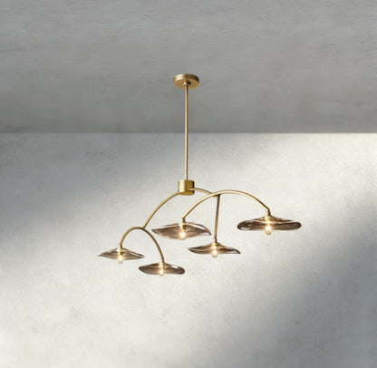 Lily Smoke Glass Linear Chandelier