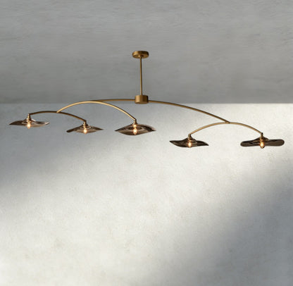 Lily Smoke Glass Linear Chandelier