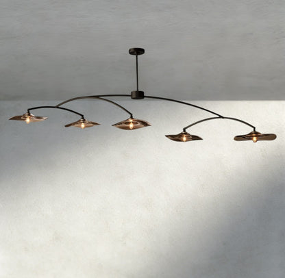 Lily Smoke Glass Linear Chandelier