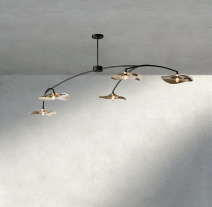 Lily Smoke Glass Linear Chandelier