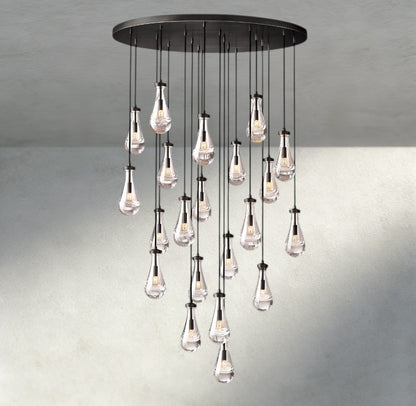 47" / Bronze Rain Round Chandelier 18", 36", 47", 60"