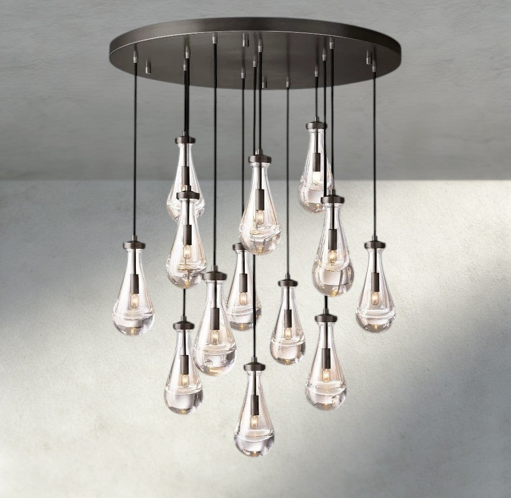 36" / Bronze Rain Round Chandelier 18", 36", 47", 60"