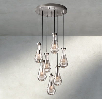 18" / Nickle Rain Round Chandelier 18", 36", 47", 60"