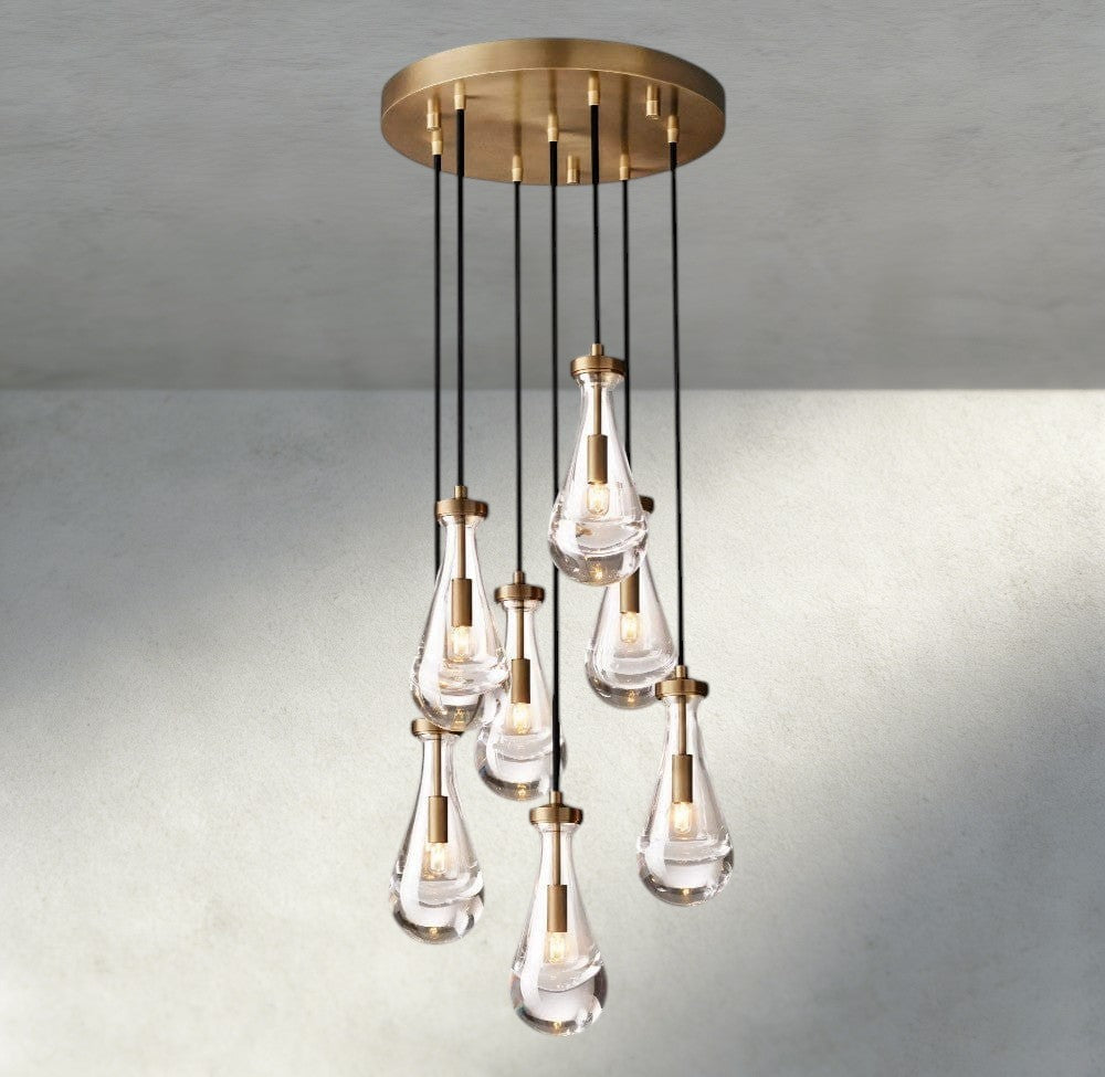 18" / Brass Rain Round Chandelier 18", 36", 47", 60"