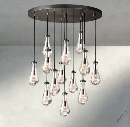 36" / Bronze Rain Round Chandelier 18", 36", 47", 60"